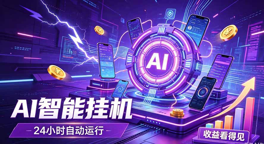 AI智能广告挂机，躺赚新模式 设备托管运行，解放双手持续变现-大川资源分享站