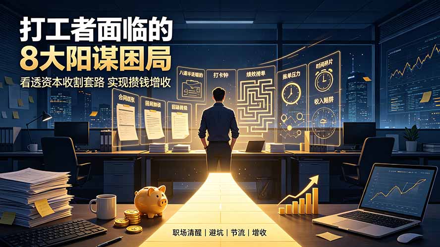 付费文章：打工者面临的8大阳谋困局，看透资本收割套路实现攒钱增收-大川资源分享站