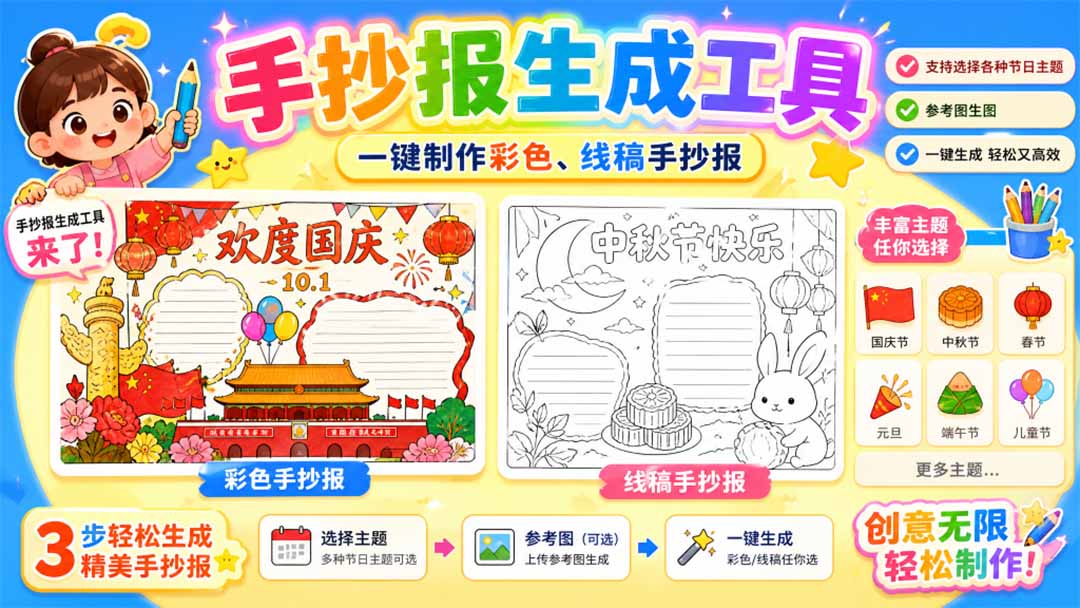 图片[2]-手抄报批量生成工具来了，完全免费，告别豆包生图，这个高清无水印-大川资源分享站