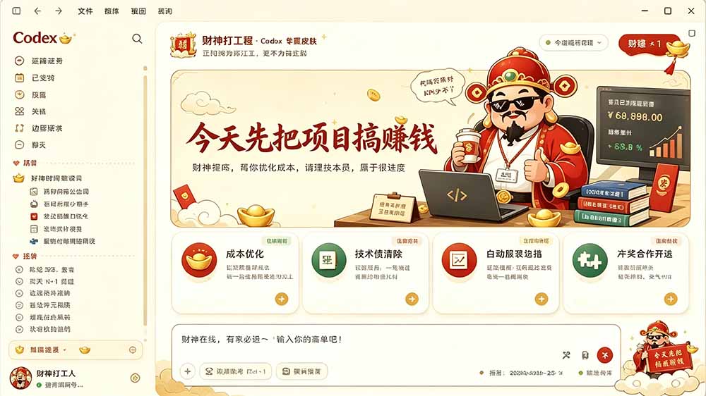 图片[4]-闲鱼售卖99元的Codex皮肤包，GitHub 免费开源了！让你的codex变成精美界面 Codex Dream Skin-大川资源分享站