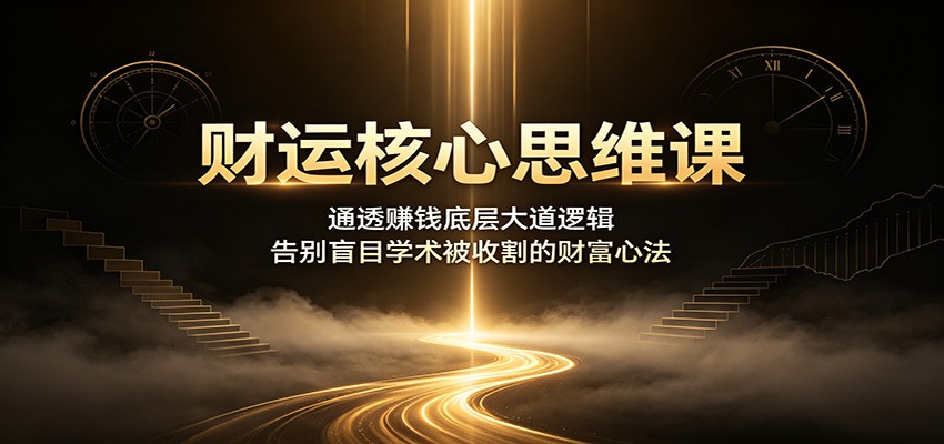 财运核心思维课：通透赚钱底层大道逻辑，告别盲目学术被收割的财富心法-大川资源分享站