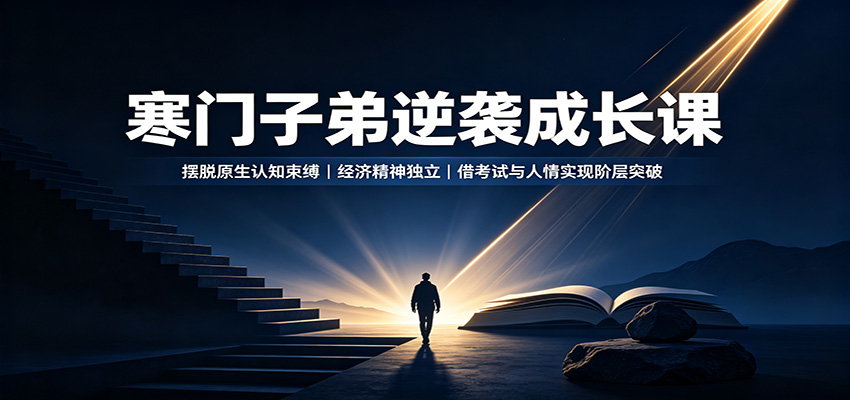 寒门子弟逆袭成长课：摆脱原生认知束缚，经济精神独立，借考试与人情实现阶层突破-大川资源分享站