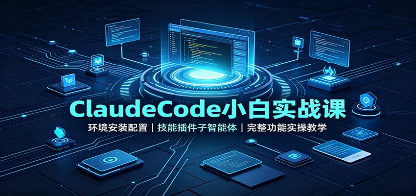 ClaudeCode小白实战课：环境安装配置，技能插件子智能体，完整功能实操教学-大川资源分享站