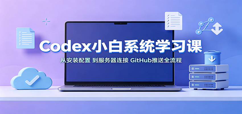 Codex小白系统学习课：小从安装配置，到服务器连接、GitHub推送全流程-大川资源分享站