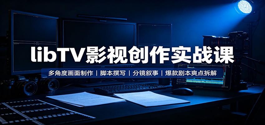 libTV影视创作实战课：多角度画面制作，脚本撰写，分镜叙事，爆款剧本爽点拆解-大川资源分享站