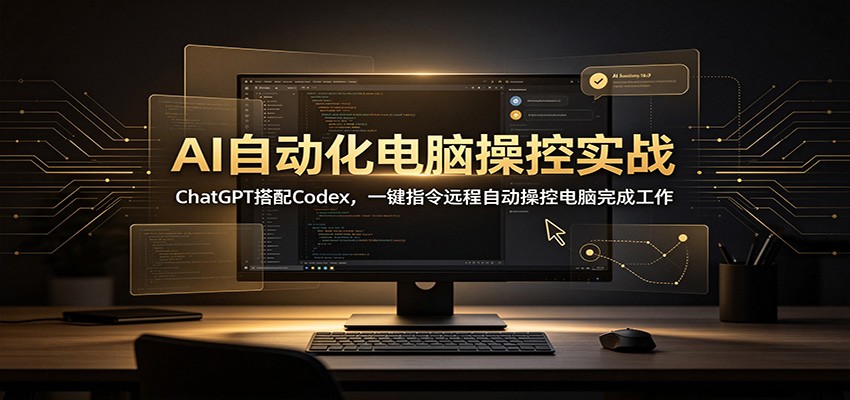 AI自动化电脑操控实战：ChatGPT搭配Codex，一键指令远程自动操控电脑完成工作-大川资源分享站