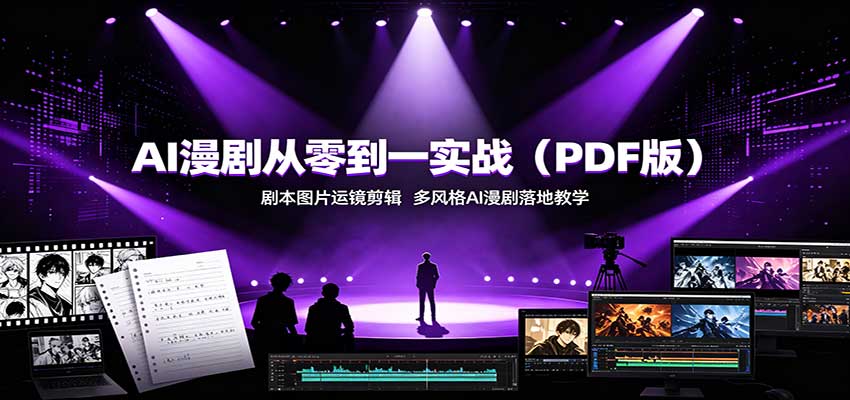 AI漫剧从零到一实战(PDF版)：剧本图片运镜剪辑，多风格AI漫剧落地教学-大川资源分享站