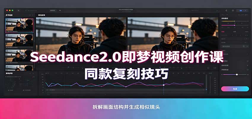 Seedance2.0即梦视频创作课：剧本式视频制作，同款复刻技巧，多行业案例落地教学-大川资源分享站