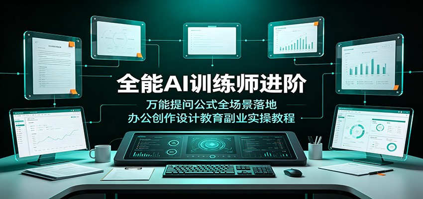 全能AI训练师进阶：万能提问公式全场景落地，办公创作设计教育副业实操教程-大川资源分享站