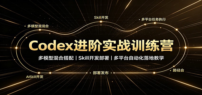 Codex进阶实战训练营：多模型混合搭配，Skill开发部署，多平台自动化落地教学-大川资源分享站