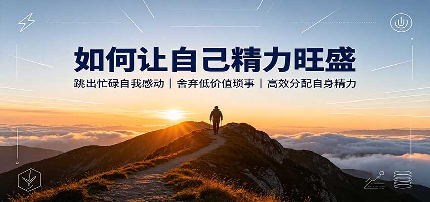 如何让自己精力旺盛：跳出忙碌自我感动，舍弃低价值琐事，高效分配自身精力-大川资源分享站
