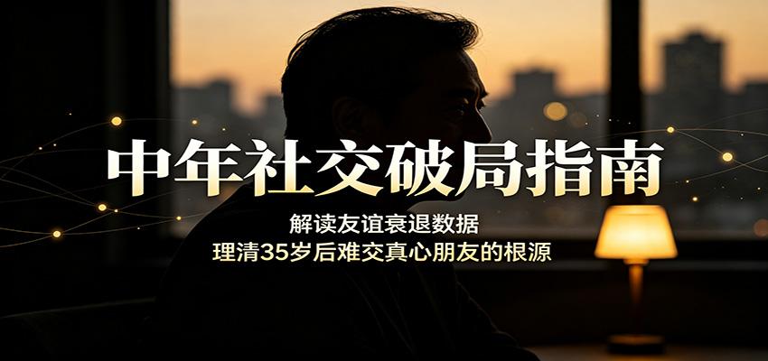 中年社交破局指南：解读友谊衰退数据，理清35岁后难交真心朋友的根源-大川资源分享站