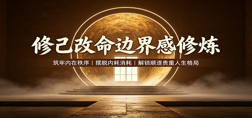 修己改命边界感修炼：筑牢内在秩序，摆脱内耗消耗，解锁顺遂贵重人生格局-大川资源分享站