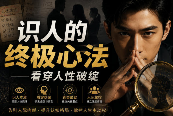 付费文章：识人的终极心法——看穿人性破绽-大川资源分享站