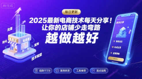 2025-2026最新电商技术每天分享，让你的店铺少走弯路，越做越好(更新26年08月)-大川资源分享站