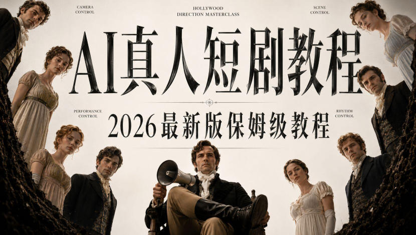 AI真人短剧制作全流程，AI视频大佬专为零基础研制的AI短剧教程，保姆级教程，新手一学就会！-大川资源分享站
