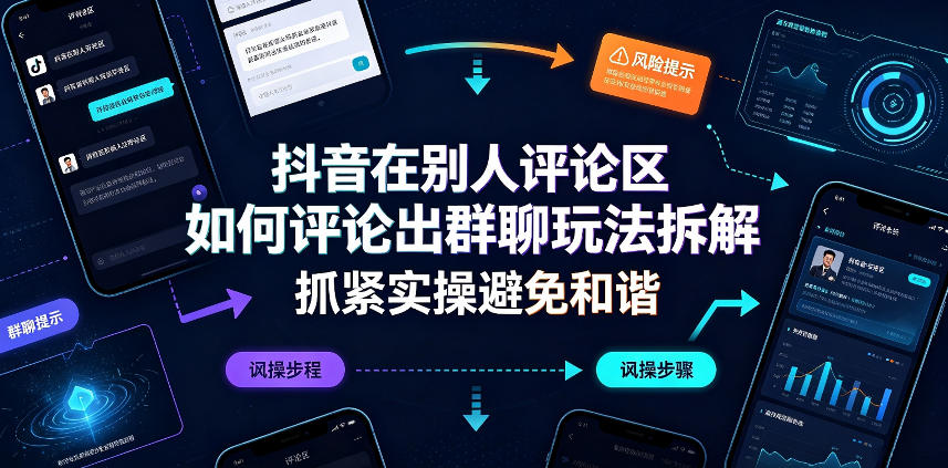 抖音在别人评论区如何评论出群聊玩法拆解，抓紧实操避免和谐-大川资源分享站