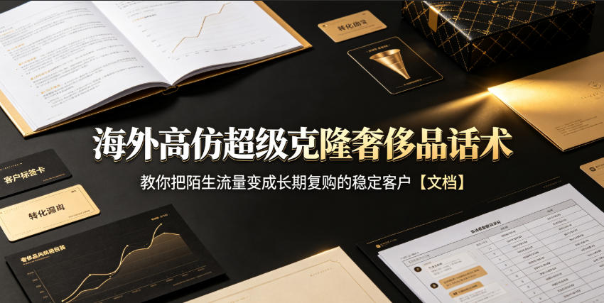 海外高仿超级克隆奢侈品话术，教你把陌生流量变成长期复购的稳定客户【文档】-大川资源分享站