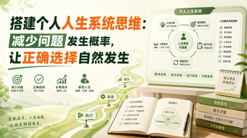 付费文章：搭建个人人生系统思维：减少问题发生概率，让正确选择自然发生-大川资源分享站