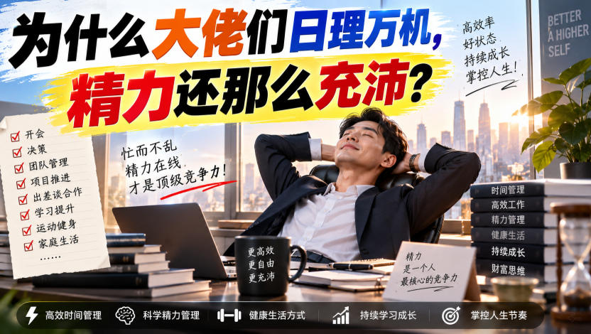 付费文章：为什么大佬们日理万机，精力还那么充沛？-大川资源分享站