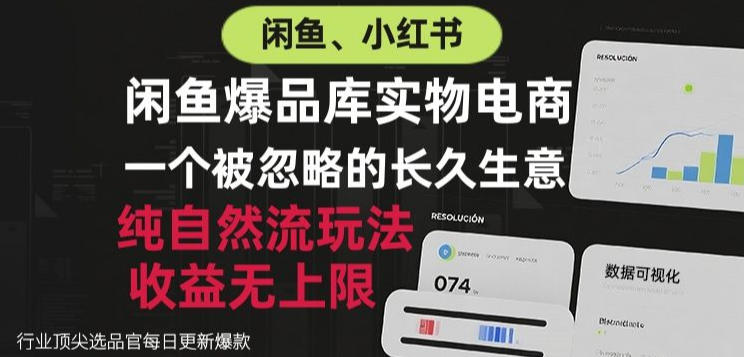 闲鱼小红书实物电商，纯自然流玩法，一个被忽略的长久生意，收益无上限【揭秘】-大川资源分享站