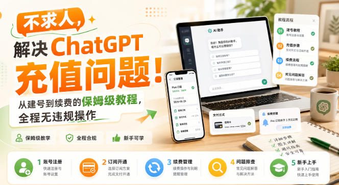 不求人，解决ChatGPT充值问题！从建号到续费的保姆级教程，全程无违规操作-大川资源分享站