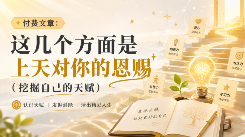 付费文章：这几个方面是上天对你的恩赐(挖掘自己的天赋)-大川资源分享站