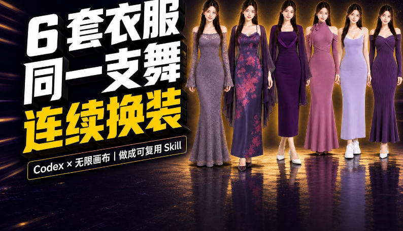 同一支舞，6套衣服按顺序切换：我把服装换装视频做成了一个Skill-大川资源分享站